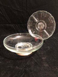 Pair Of Crystal Serving Dishes