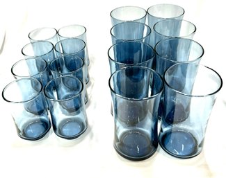 Vintage Bolero Blue Flat Tumblers & Juice Glasses By Libbey