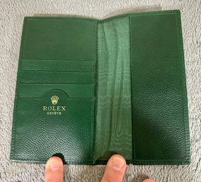 Rolex Green Leather Wallet