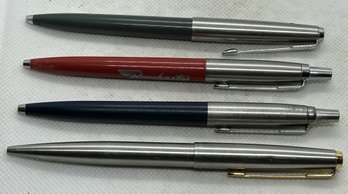 4 Vintage PARKER Pens- 1 With Advertising