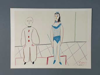 Pablo Picasso, The Human Comedy,  Verve, Hand Signed Lithograph, 1st Edition