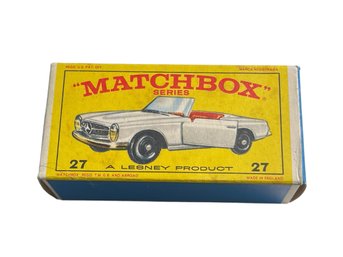 Vtg Matchbox #27 Mercedes SL 230 With Original Box