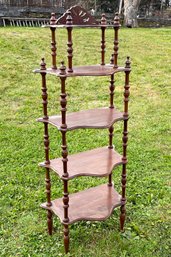 A Vintage Turned Mahogany Etagere