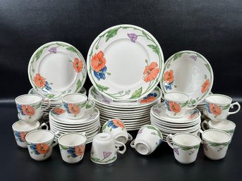 A Lovely Set Of Dinnerware By Villeroy & Boch, Amapola Pattern