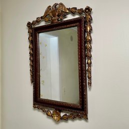Stunning Antique Fancy Gilt Acanthus Leaf American Eagle Mirror