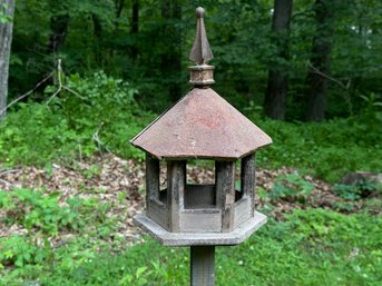 A Vintage Pagoda Bird Feeder