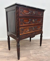 French Provincial Style Chest Of Drawers With Stunning Marble Top