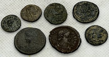 Authentic Ancient ROMAN BRONZE COIN Grouping Of 7