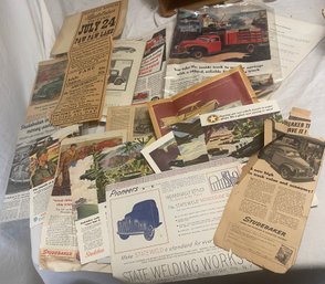 Various Studebaker Print Newspaper Ads And More
