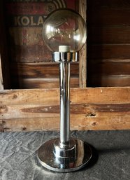 Rare French Mid Century Modern Chrome Table Lamp