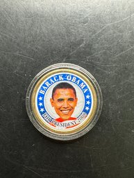 Presidential Dollar Colorized Barack Obama