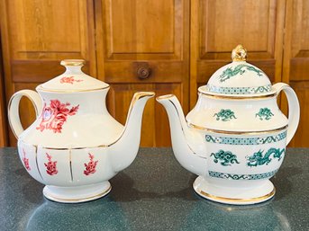 Pair Of Vintage Teapots Made In England