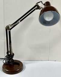Vintage Industrial Brown Metal Adjustable Desk Lamp