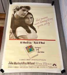 1970 Love Story Movie Poster Paramount Pictures