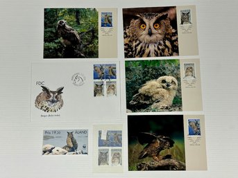 Aland Booklet 1996, WWF Stamps & Postcards - Owl