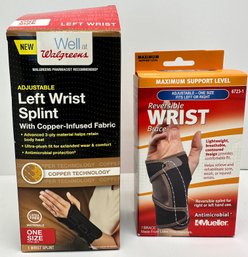 Mueller Reversible Wrist Brace & Walgreens Left Wrist Splint, New In Box