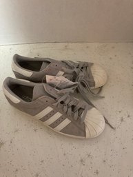 Gray Adidas Leather Shoes Womens Size 6.5