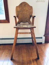 Wonderful Antique Oak Highchair