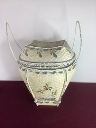 Signed Painted Basket