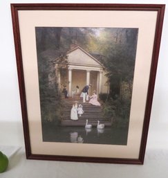 Nicely Framed Print - 'Feeding The Swans' By Edith Hayllar (1860-1948)