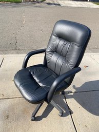 Black Faux Leather Executive Desk Chair