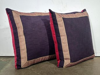 A Pair Of High Quality Linen Accent Pillows