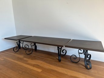 MCM Coffee And Side Tables W/ Cast Iron Legs