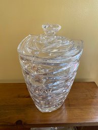 Large Vintage Pressed Glass Canister/cookie Jar