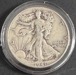 1941 Walking Liberty Silver Half Dollar