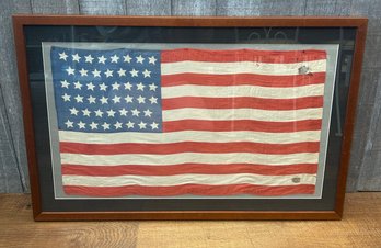 Professionally Framed 46 Star American Flag