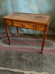 Rustic 19th Century French Table With Drawer