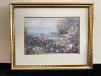 Framed Copy Of Oil Painting Of Landscape