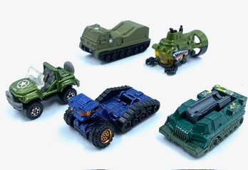 5 Matchbox Military/off-road Work Type Vehicles