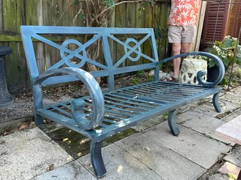 A Cast Aluminum Outdoor Loveseat By Cast Classics