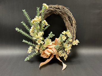 A Pretty Faux Floral Wreath