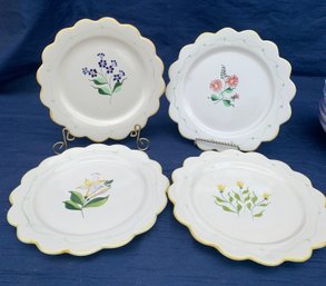 Secla Floral Plates - Set Of 4 - Luncheon Bread