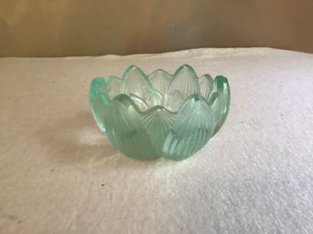 Blue/Green Lotus Votive/Glass Bowl