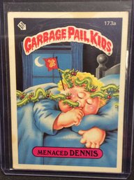 1986 Topps Garbage Pail Kids Sticker Menaced Dennis - M