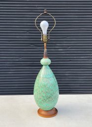 Mid Century Glazed Ceramic Table Lamp