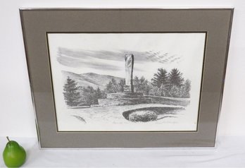 Black & White Print #50/100  Of Opus 40 In Saugerties, NY By Artist August R. Schnitzler