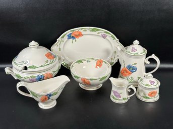 A Completer Set By Villeroy & Boch, Amapola Pattern