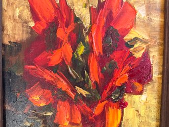 Vintage Bouquet Of Red Flowers Painting By Rasmi