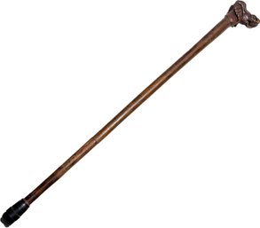 A Carved Wood Walking Stick