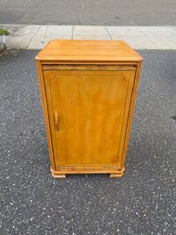 Solid Wood Single Door Art Deco Cabinet