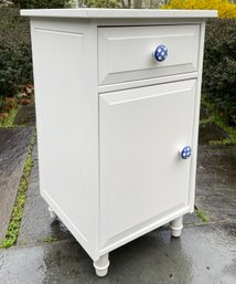 A Painted Wood Nightstand Or Bath Unit