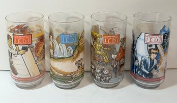 Set Of 1983 Burger King Star Wars Return Of The Jedi Glasses