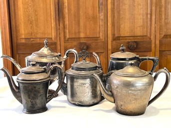 Collection Of Silver Plated Teapots