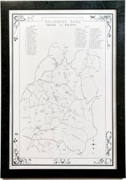 A Vintage Framed Map Of The Millbrook Hunt