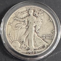 1942-S Walking Liberty Silver Half Dollar