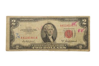 1953A Two Dollar Red Seal Banknote